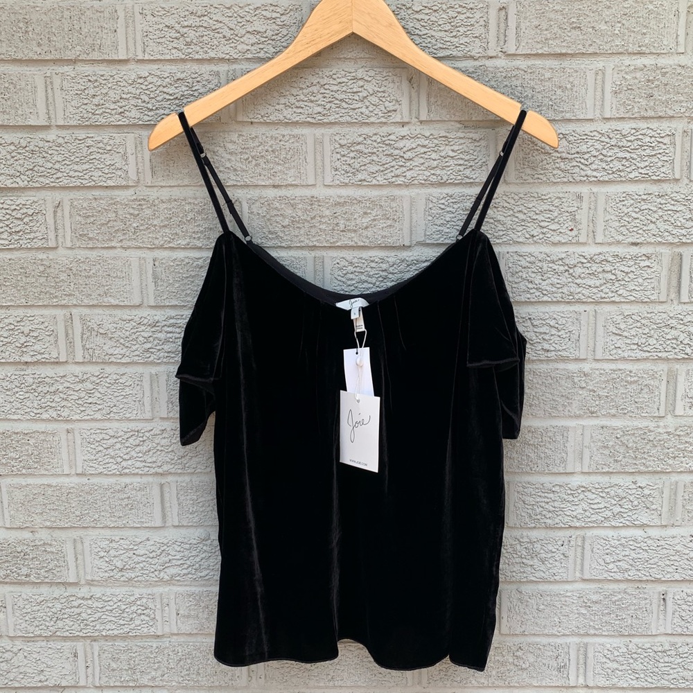 NEW Joie Adorlee E Cold Shoulder Top in Caviar - Picture 5 of 14